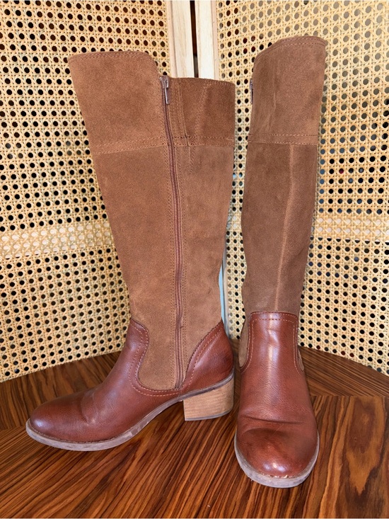 boc Shoes - boc Tall Brown Leather & Suede Knee Boots